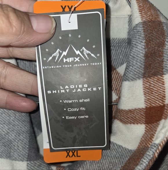 New Gray and Brown Plaid Button-Up Shirt. New With Tags - Picture 3 of 4